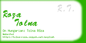 roza tolna business card